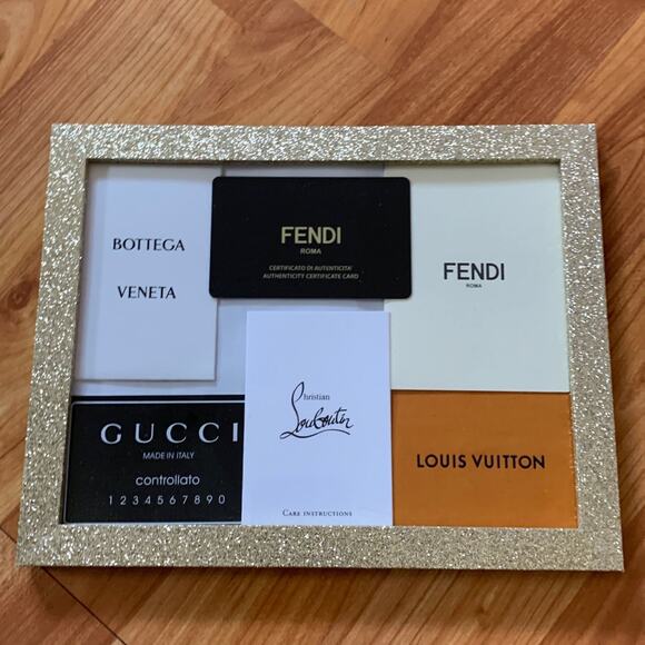 5x7 gold‎ Glitter Frame Art - Picture 1 of 2